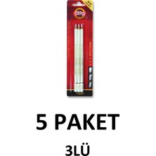 Koh-i-Noor 15 Adet  (5 Paket) Beyaz Gioconda Extra Charcoal Kömür Füzen Kalem 2-3-4 Numara