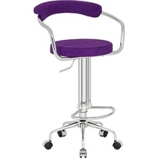 White Furniture Nessa Tekerlekli Bar Sandalyesi