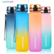 Uzspace Büyük Boy 1000ML Motivasyon Matarası Çift Renk Softtouch Ff Collection Tritan Su Matarası