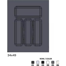 Anda Kaşıklık 34x49 Strong Gri