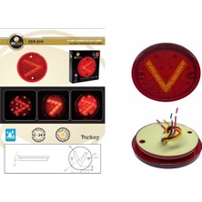 Atv Üniversal Stop Oklu Yuvarlak LED Sinyal-Park Çap 10 cm