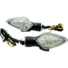 Universal Sinyal Ledli Zamak Karbon 8552 Sarı Işık