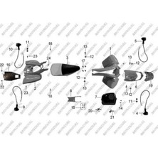 Mondial Atv 200 Jackal-X Sol Arka Sinyal Komple Orj