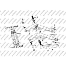 Mondial Aggressive Arka Amortisör Kırmızı 265 mm Orj