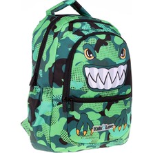 Kaukko Kids Love Square Dinozor Sırt Çantası Tekstil Malzeme ile Suya Dayanıklı 39 cm Kız Çocuk