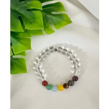 Atelier Çağla Doğal Çakra Bileklik Ametist Sodalit Aquamarin Aventurin Kaplangözü Sarı Akik Kahve Akik