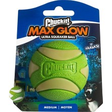 Chuckit Köpek Oyun Topu Sesli Gece Parlayan Chuckıt! Max Glow (Orta Boy)