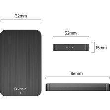 Orıco USB 3.1 Gen1 Type-C 6gbps 2.5” Inch Sata SSD Hard Disk Kutusu