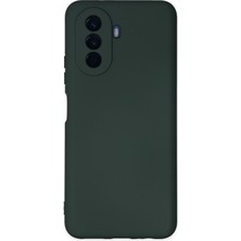 Bilişim Aksesuar Huawei Nova Y70 Kılıf Nano Içi Kadife  Silikon - Koyu Yeşil