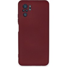 Bilişim Aksesuar Xiaomi Redmi Note 10S Kılıf Nano Içi Kadife  Silikon - Bordo