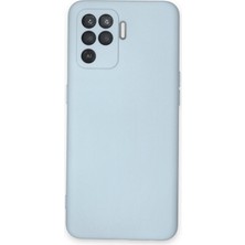 Casetify Oppo Reno 5 Lite Kılıf Nano Içi Kadife  Silikon - Buz Mavisi