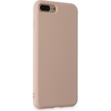 Bilişim Aksesuar iPhone 7 Plus Kılıf Nano Içi Kadife  Silikon - Pudra