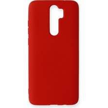 Bilişim Aksesuar Xiaomi Redmi Note 8 Pro Kılıf Nano Içi Kadife  Silikon - Kırmızı