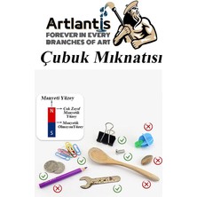 Artlantis Çubuk Mıknatıs Deney Malzemesi 6 Adet Okul Projeleri Için I Şekilli Çubuk Mıknatıs Kırmızı Mavi Boyalı