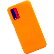 Bilişim Aksesuar Xiaomi Redmi Note 9 4g Kılıf Nano Içi Kadife  Silikon - Turuncu