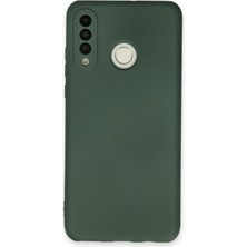 Bilişim Aksesuar Huawei P30 Lite Kılıf Nano Içi Kadife  Silikon - Koyu Yeşil