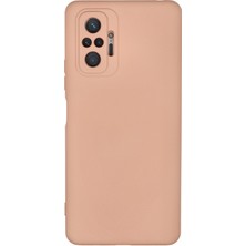 Bilişim Aksesuar Xiaomi Redmi Note 10 Pro Kılıf Nano Içi Kadife  Silikon - Pudra