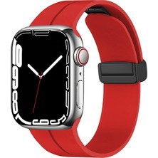 Dexmon Apple Watch 42 mm Silikon Kordon Metal Mıknatıslı Toka Tasarımlı Şık Spor Pratik Kullanım