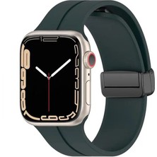 Dexmon Apple Watch 42 mm Silikon Kordon Metal Mıknatıslı Toka Tasarımlı Şık Spor Pratik Kullanım