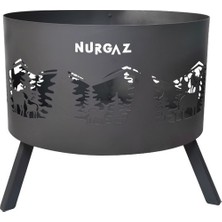 Orman Şöminesi Geyik Desen