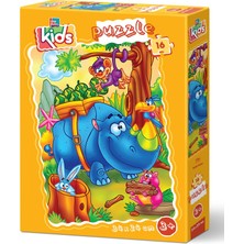 Yappuzz Tembel Tavşan 16 Parça Çoçuk Puzzle