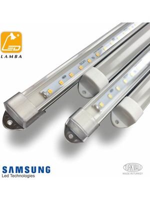 Lambaled Mutfak Tezgahı LED Aydınlatma 100 cm Günışığı Şeffaf Camlı