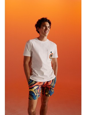 DeFacto Regular Fit Bisiklet Yaka Baskılı Kısa Kollu %100 Pamuk Tişört Z4568AZ23SM