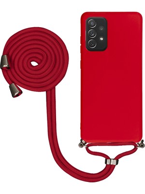 TahTicMer Samsung Galaxy J7 Prime Uyumlu Kılıf Silikon Boyundan Askılı Ipli Lansman Kapak Renkli Tpu