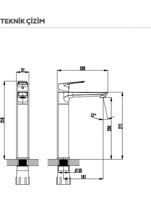 Creavit SO6500 Solo Yüksek Çanak Tipi Lavabo Armatürü