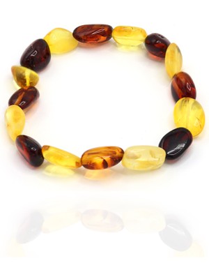 Midyat Nurtaş Gümüş Unisex Orijinal Damla Kehribar Bileklik 201022234