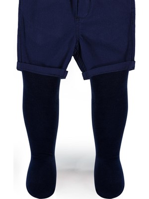 Civil Baby Erkek Bebek Külotlu Çorap Lacivert %77 Pamuk 0-12 Ay Konforlu Kullanım