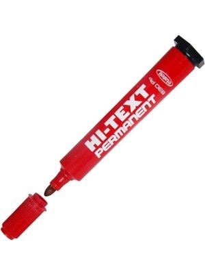 Noki Hi-Text Yuvarlak Uçlu Kırmızı Markör Koli Kalemi 12LI Paket