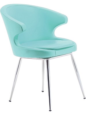 White Furniture Dali Metal Siyah Ayak Poliüretan Sünger Rahat Sandalye