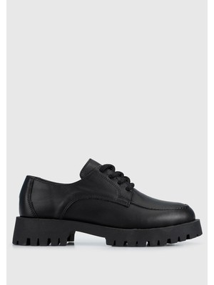 ProvoQ Siyah Deri Kadın Ayakkabı