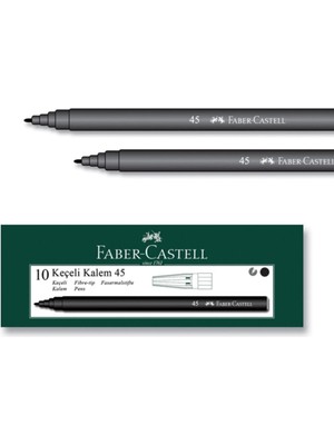 Faber-Castell Siyah Keçeli Kalem 10 Adet Yüksek Kalite Yazım Deneyimi