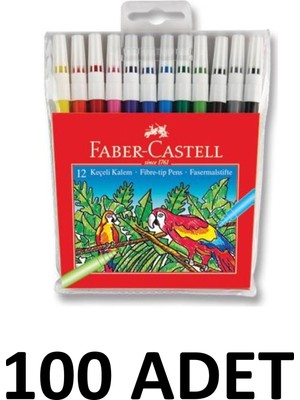 Faber-Castell 100 Adet Yıkanabilir Keçeli Kalem 12LI