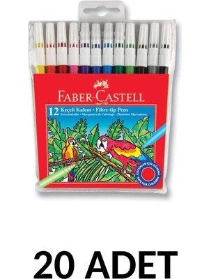 Faber-Castell 20 Adet Yıkanabilir Keçeli Kalem 12LI