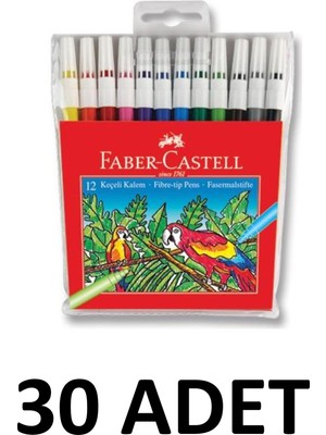 Faber-Castell 30 Adet Yıkanabilir Keçeli Kalem 12LI