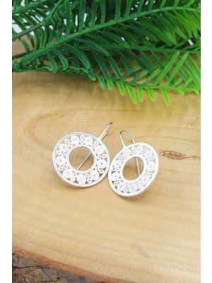 Midyat Nurtaş Gümüş Halka Model Telkari Kadın Gümüş Küpe 201022161