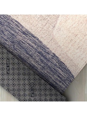 Carpettex Modern Abstrak Geometrik Gri Krem Kaymaz Yıkanabilir Halı