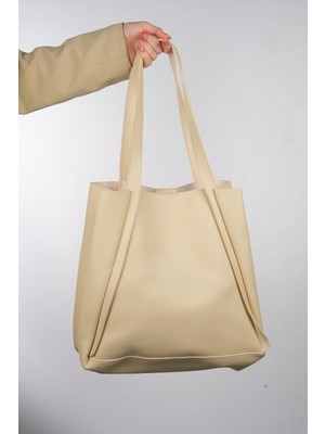 Klos Krem Kadın Omuz Çantası