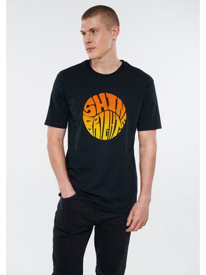 Mavi Erkek Shine Bright Baskılı Siyah Tişört 0611395-900