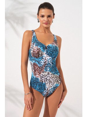 Pierre Cardin Riva Balenli Büyük Beden Mayo Ocean 231129-T