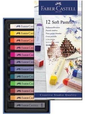 Faber-Castell Faber Castell Creative Studio Toz Pastel Boya (Soft) 12 Renk Tam Boy