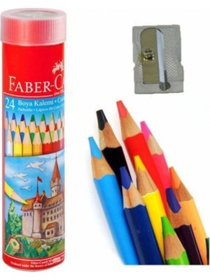 Faber-Castell 24'lü Kuru Boya Kalemi Renkli Set Tüp Ambalajda Pratik Kullanım
