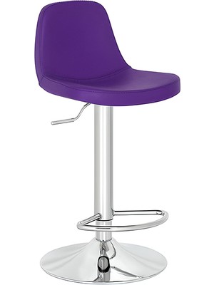 White Furniture Ikona Küçük Deri Bar Sandalyesi