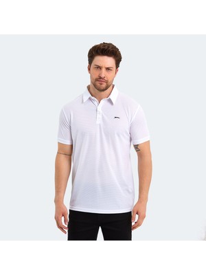 Slazenger SLOAN Erkek Polo Yaka Beyaz Tişört