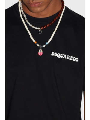 Dsquared2 % 100 Pamuk Regular Fit Bisiklet Yaka T Shirt Erkek T Shirt S71GD1245 S23009 900