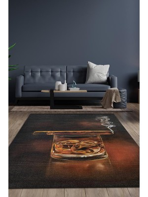 Homshtag Zenginlik Dokuma Tabanlı Yıkanabilir Dekoratif Halı