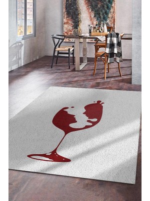 Homshtag Bir Yudum Bakış Dokuma Tabanlı Yıkanabilir Dekoratif Halı